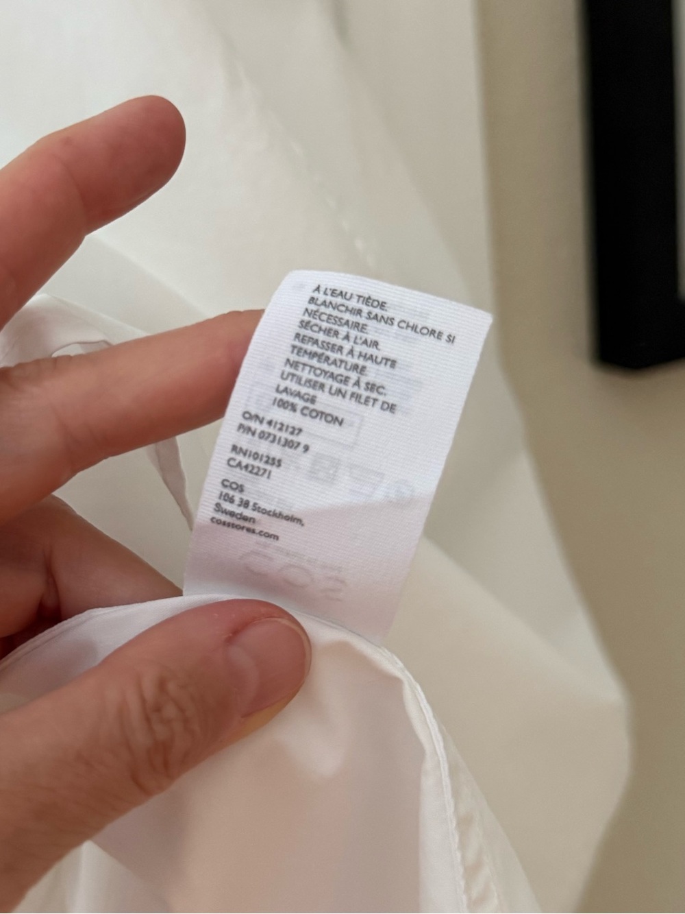 COS White Poplin A-Line Skirt, Size 4 - Picture 8 of 8